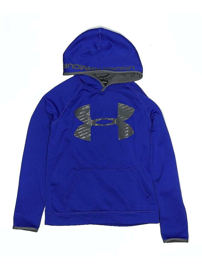 Click to view more detailed imagery on our partner's website Pre-owned Under Armour Kids' Pullover Hoodie In Blue