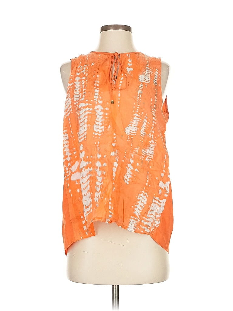 Pre-owned Calvin Klein Sleeveless Blouse In Orange