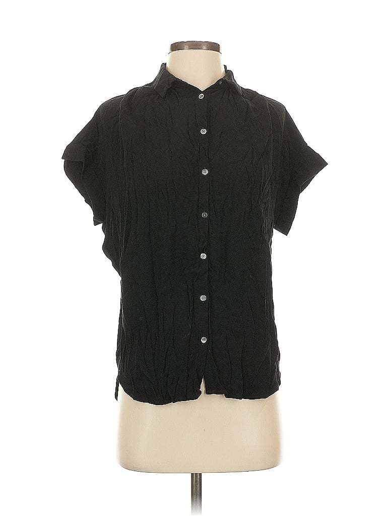 Click to view more detailed imagery on our partner's website Pre-owned Madewell Short Sleeve Blouse In Black