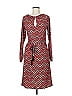 VERTIGO Chevron-herringbone Red Casual Dress Size M - photo 1