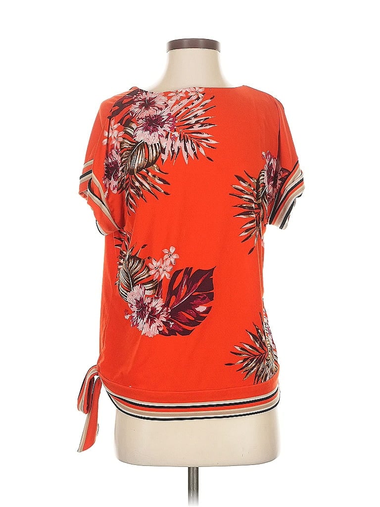 Pre-owned Harlow & Rose Short Sleeve Blouse In Orange