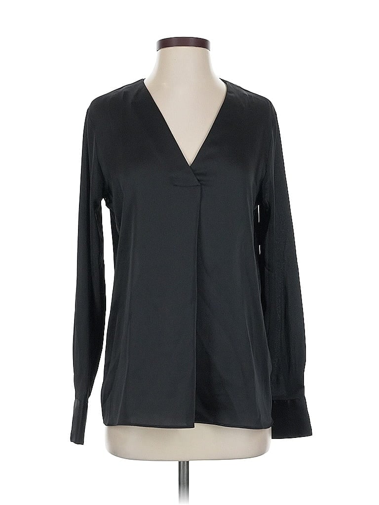 Pre-owned Banana Republic Long Sleeve Blouse In Black
