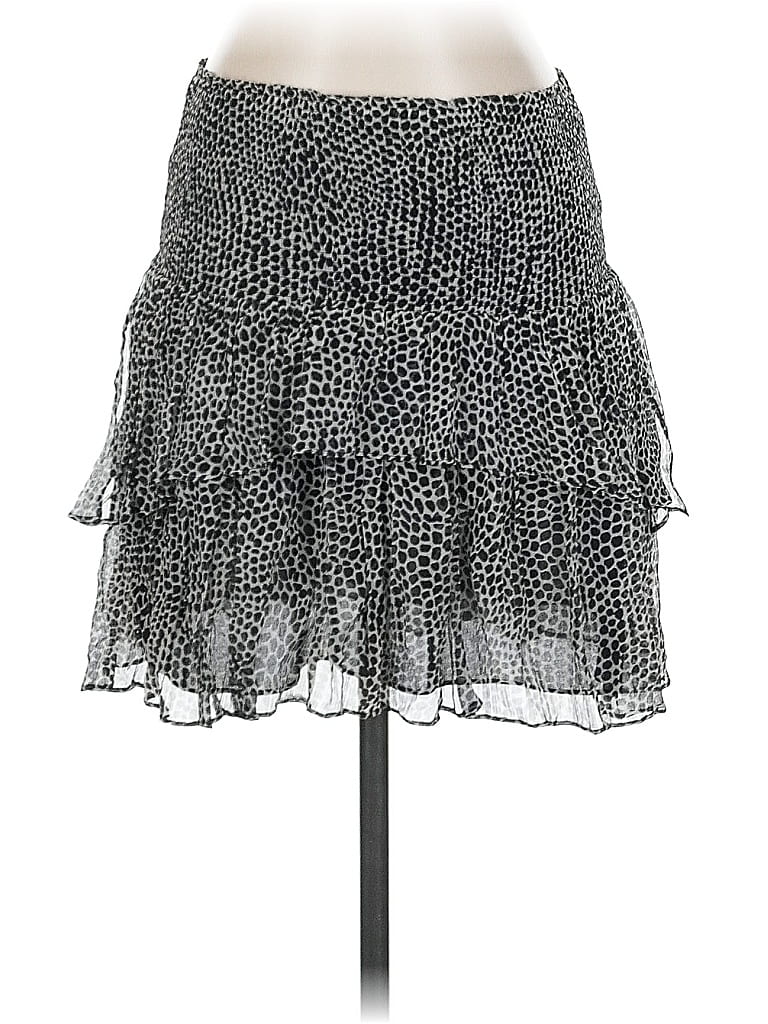 Pre-owned Ramy Brook Silk Skirt In Silver