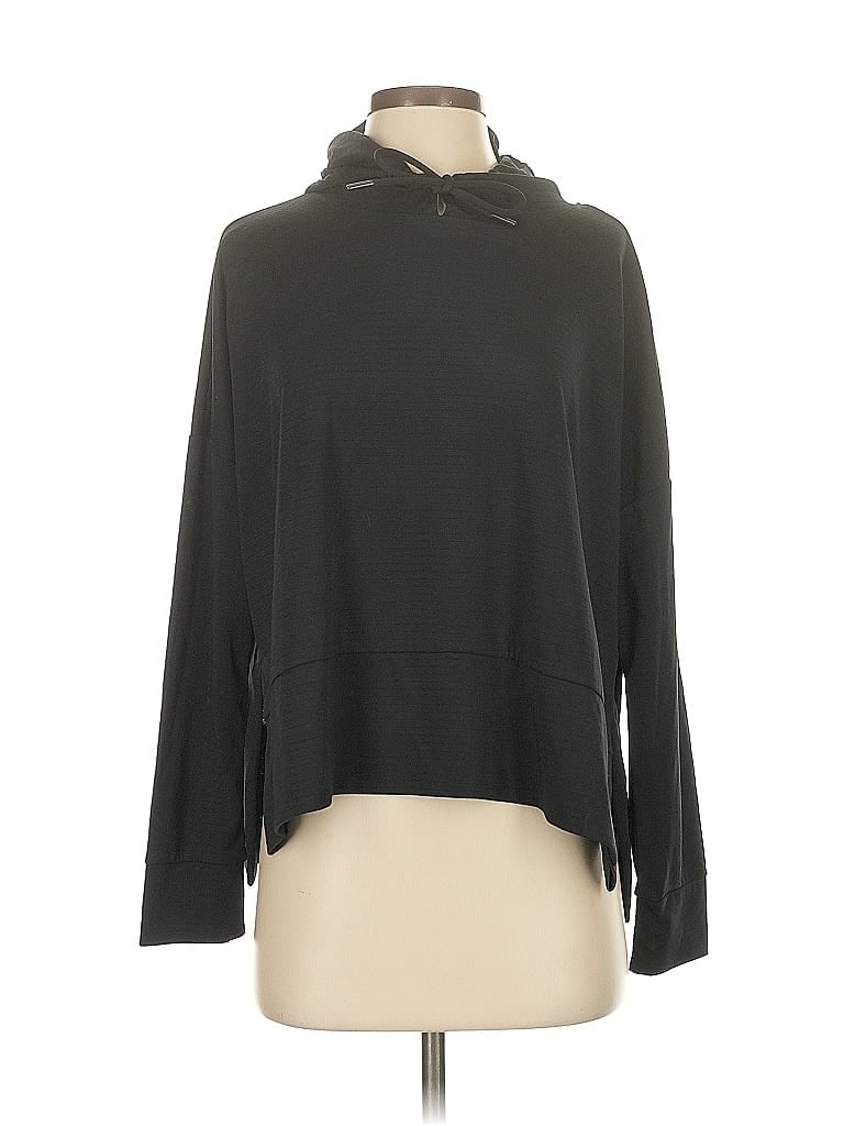 Pre-owned Mondetta Long Sleeve Top Black Cowl Neck Tops