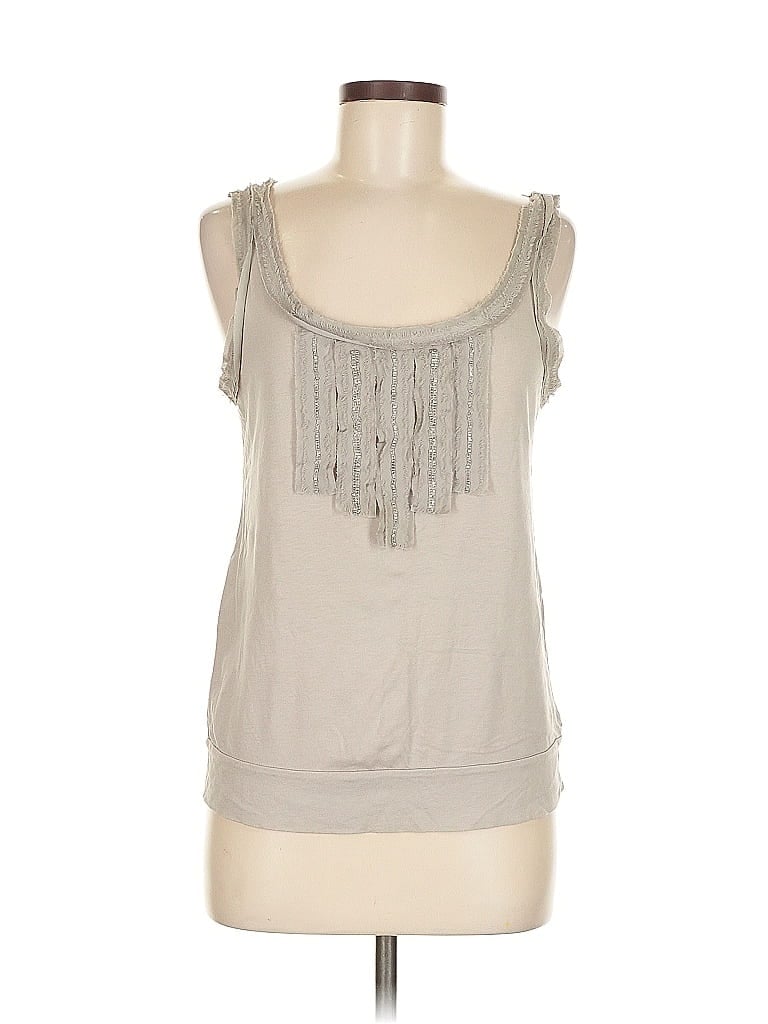 Pre-owned Ann Taylor Loft Sleeveless Blouse In Gray