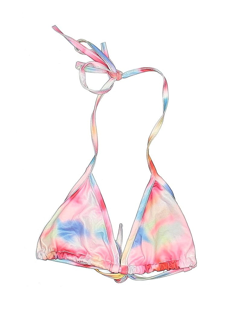 Pre-owned Unbranded Swimsuit Top Pink Tie-dye Pattern Swimwear