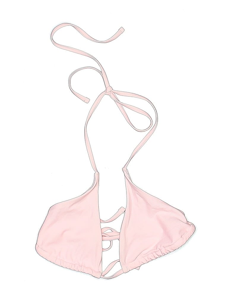 Pre-owned Unbranded Swimsuit Top Pink Solid Pattern Swimwear