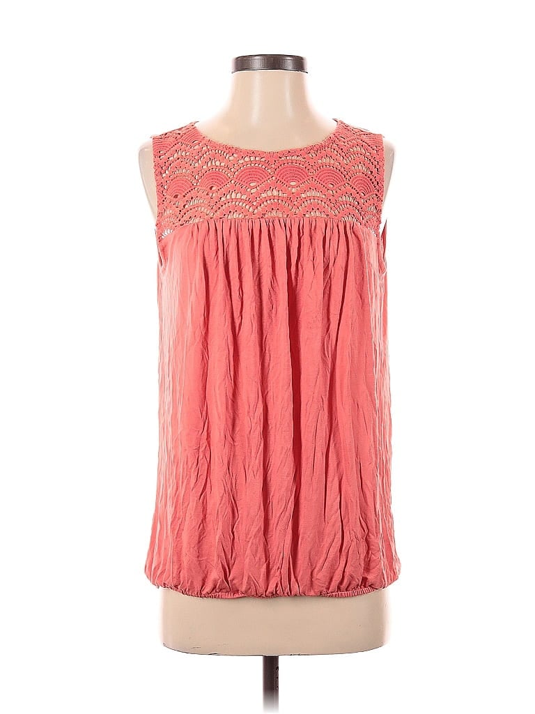 Pre-owned Ann Taylor Loft Outlet Sleeveless T-shirt In Pink
