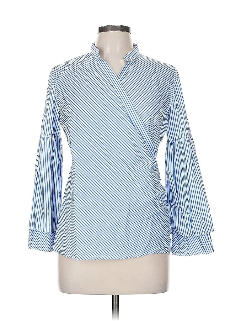 Pre-owned Assorted Brands 3/4 Sleeve Blouse In Blue