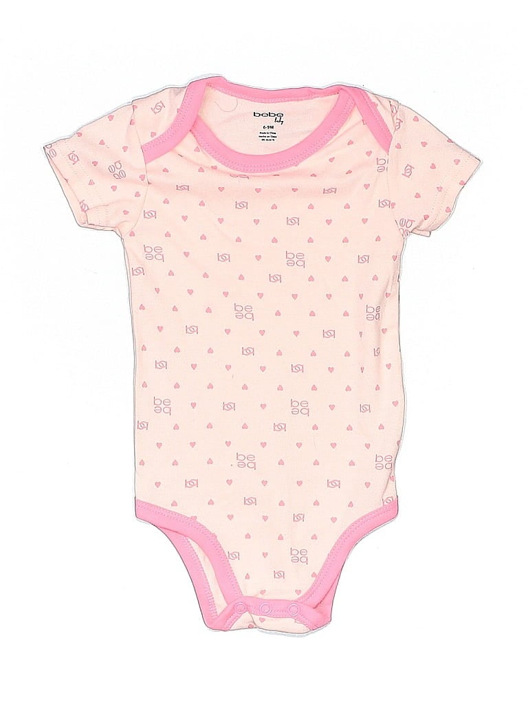 Pre-owned Bebe Babies' Short Sleeve Onesie In Pink