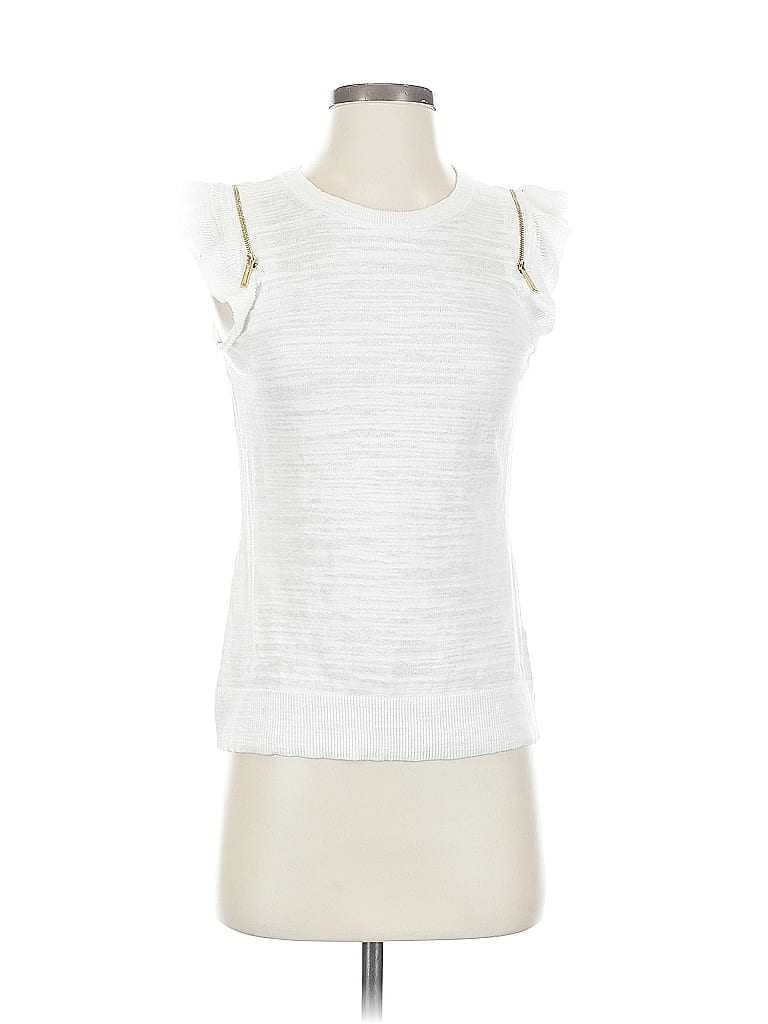 Click to view more detailed imagery on our partner's website Pre-owned Michael Michael Kors Sleeveless Top White Halter Neckline Tops