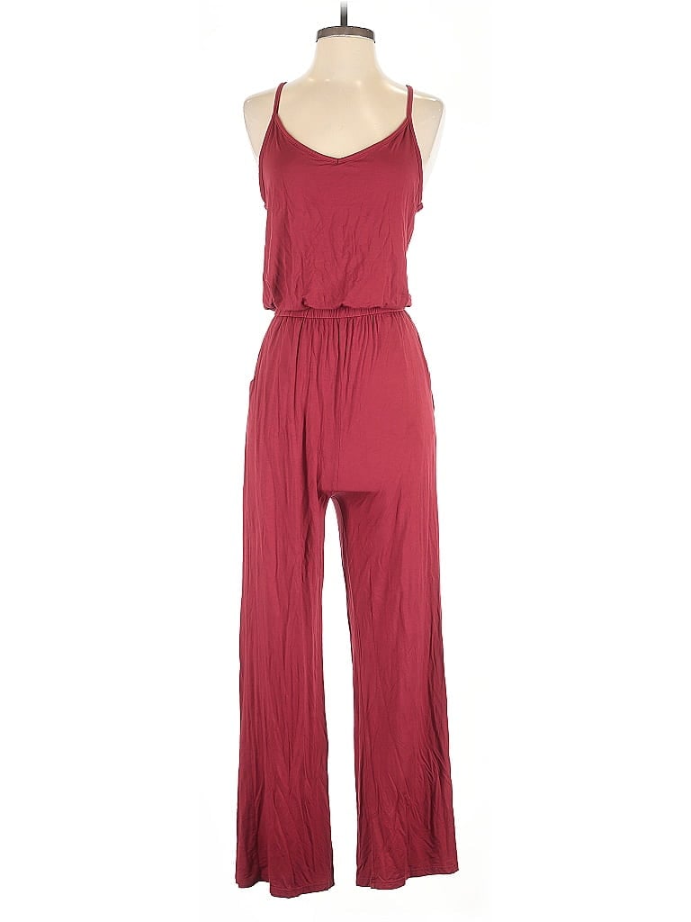 Pre-owned Unbranded Jumpsuit In Burgundy