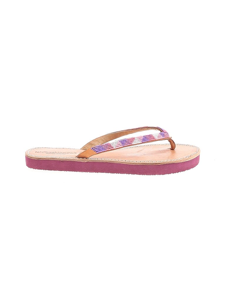 Pre-owned Laid Back London Flip Flops In Purple