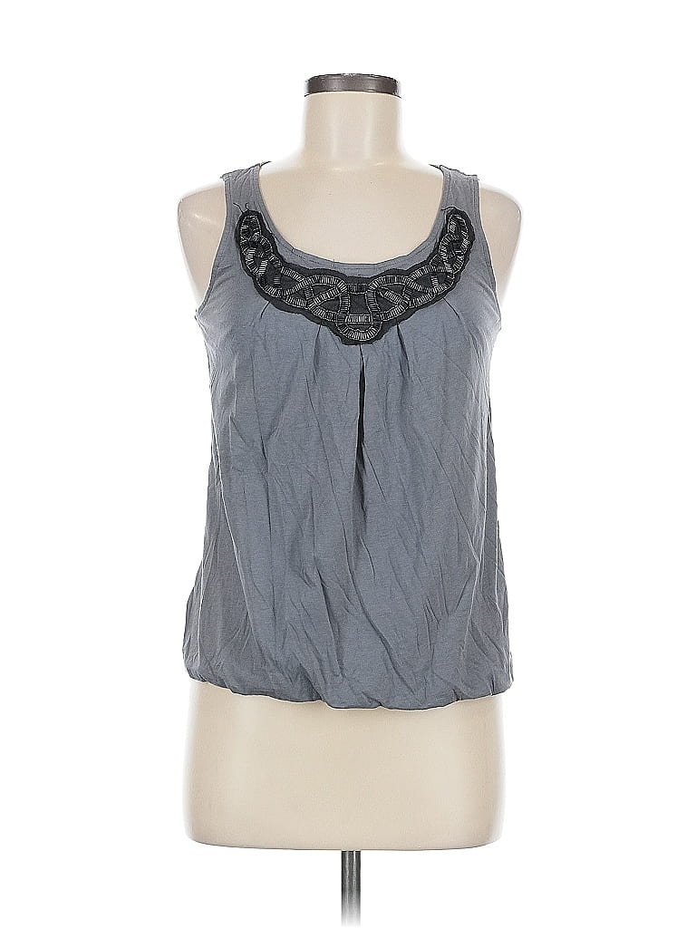 Pre-owned Ann Taylor Loft Sleeveless Blouse In Gray