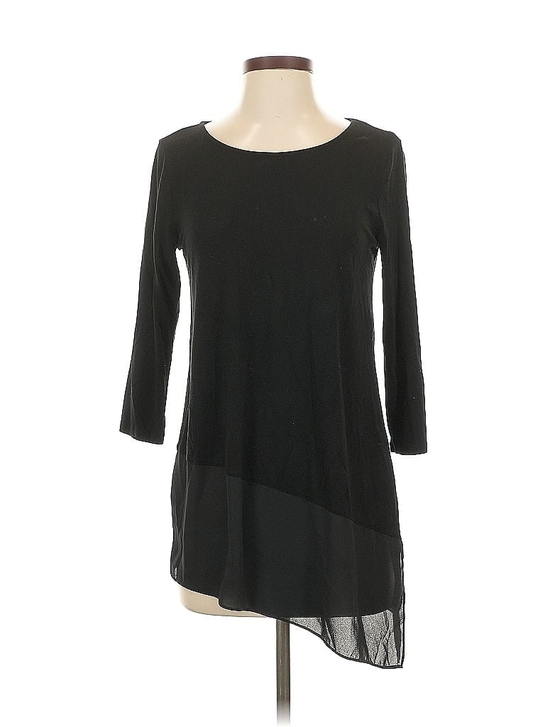 Pre-owned Vince Camuto 3/4 Sleeve T-shirt In Black