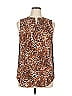 S/I Studio 100% Polyester Brown Sleeveless Blouse Size XL - photo 1