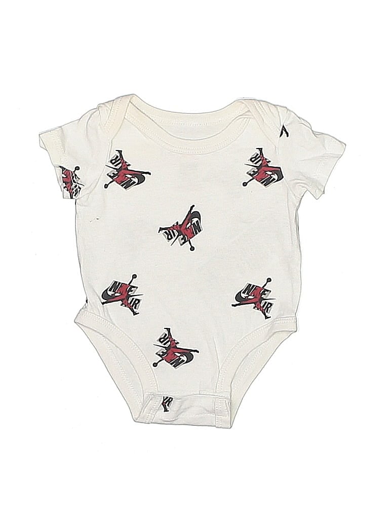 Pre-owned Air Jordan Babies' Short Sleeve Onesie In White