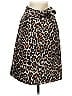 J.Crew 100% Polyester Animal Print Brown Casual Skirt Size 0 - photo 1