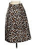 J.Crew 100% Polyester Animal Print Brown Casual Skirt Size 0 - photo 2