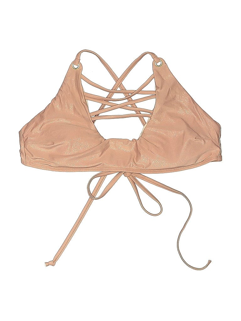 Pre-owned Mae Swimsuit Top Tan Swimwear In Brown