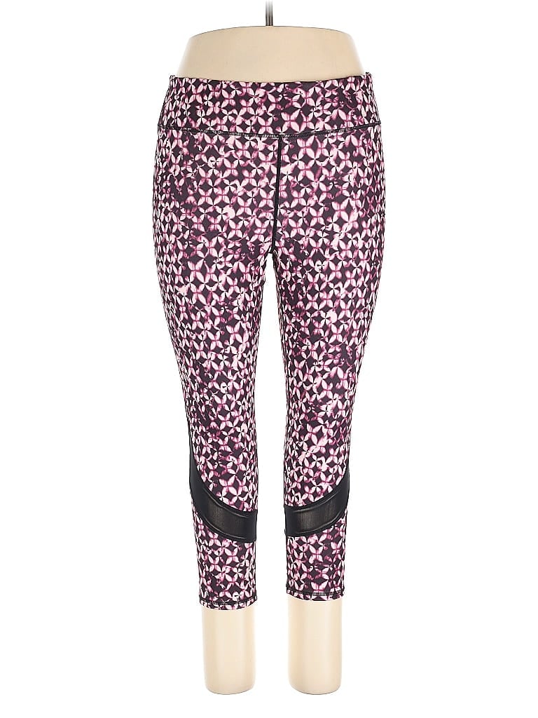 Pre-owned Gaiam Active Pants In Pink