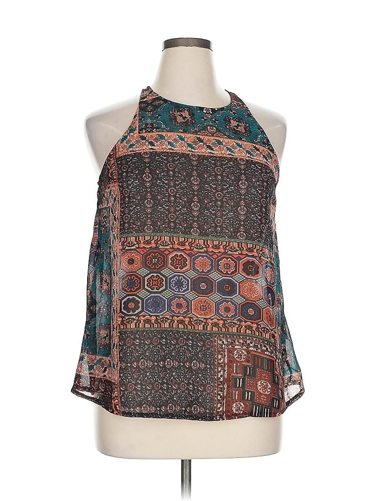 Pre-owned Ax Paris Sleeveless Blouse In Blue