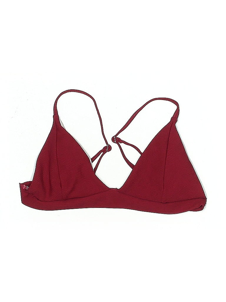 Click to view more detailed imagery on our partner's website Pre-owned Unbranded Swimsuit Top Red Solid Pattern Swimwear