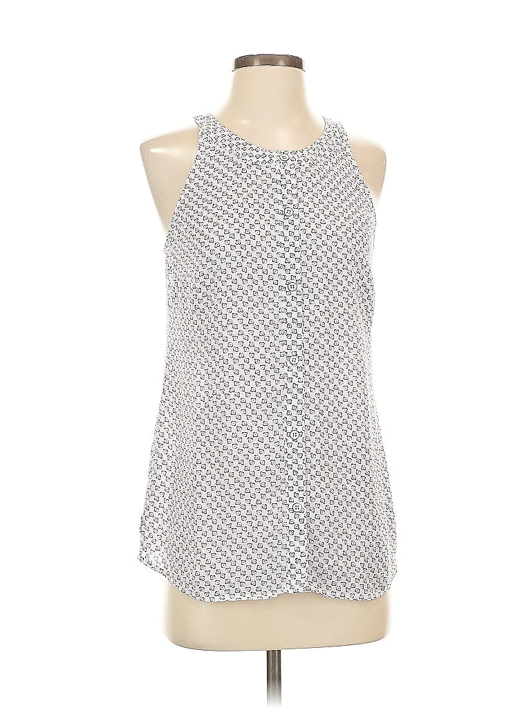 Pre-owned Cabi Sleeveless Blouse In Silver