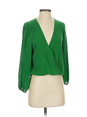 Alice + Olivia 3/4 Sleeve Silk Top (view 1)