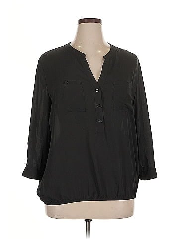Soho JEANS NEW YORK & COMPANY 3/4 Sleeve Blouse (view 1)