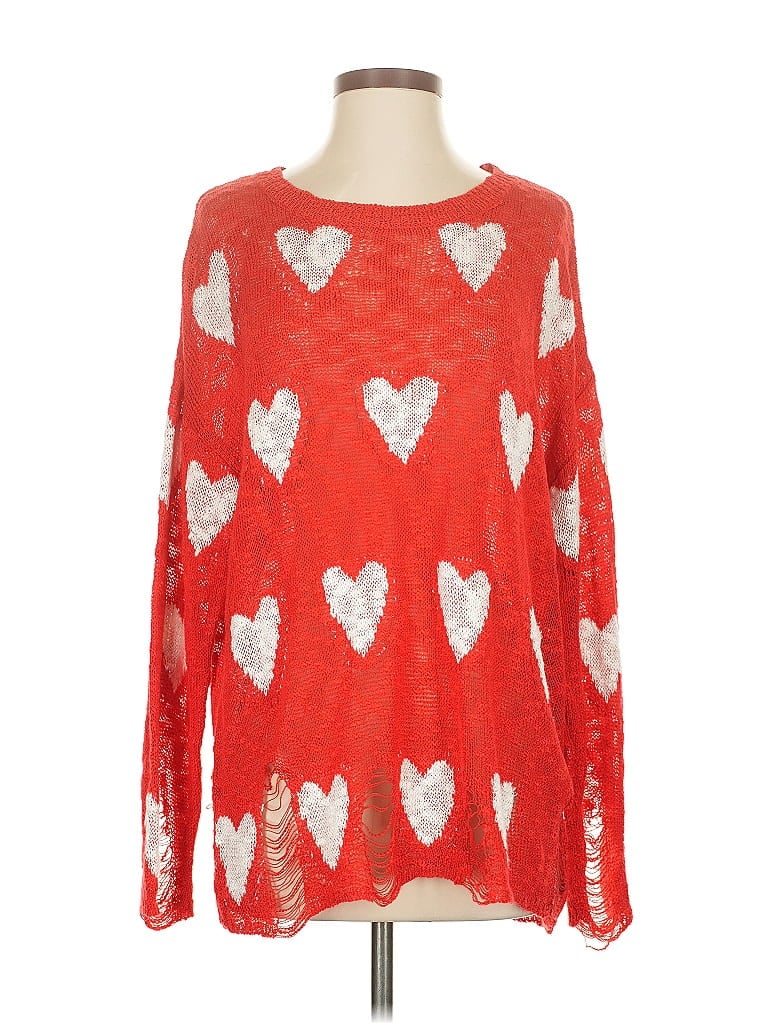 Click to view more detailed imagery on our partner's website Pre-owned Talulah New York Long Sleeve Top Red Sweetheart Neckline Tops