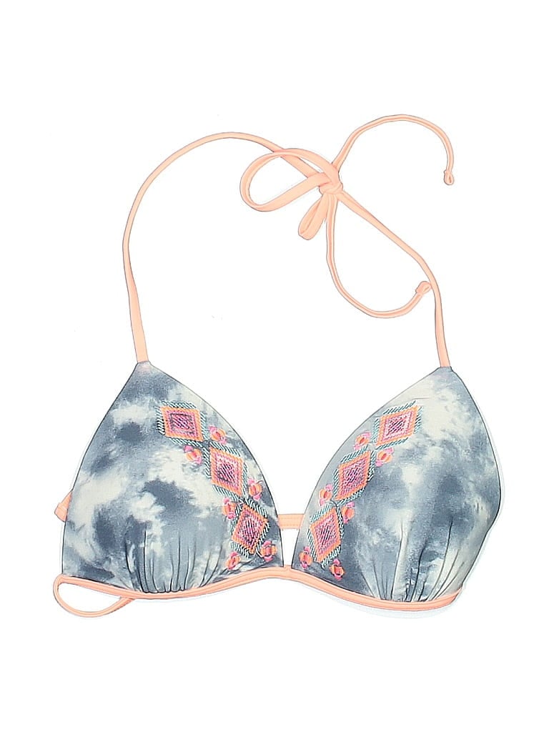 Pre-owned Gossip Swimsuit Top Orange Print Pattern Swimwear