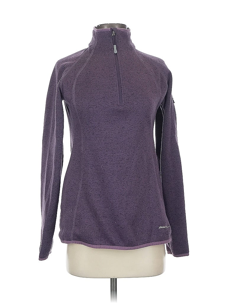 Pre-owned Eddie Bauer Fleece Jacket In Purple