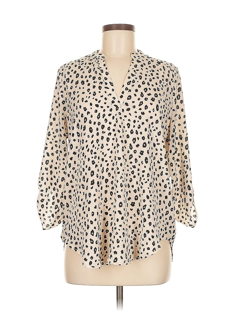 Pre-owned Lush 3/4 Sleeve Blouse In White