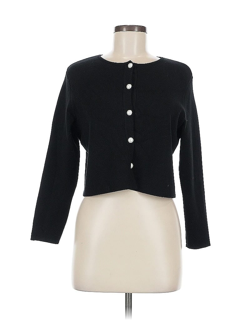 Pre-owned Unbranded Cardigan Sweater In Black