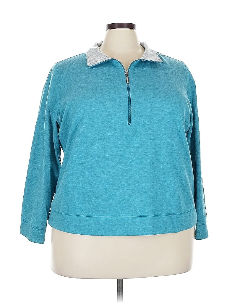 Pre-owned Croft & Barrow Pullover Sweater In Blue