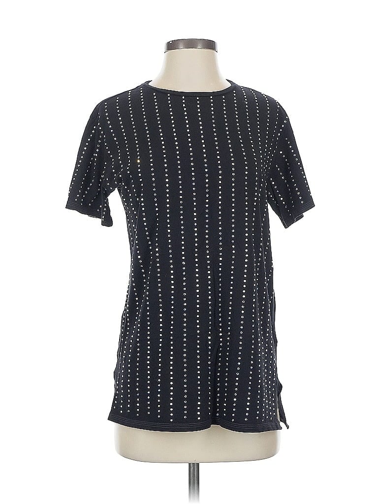 Click to view more detailed imagery on our partner's website Pre-owned Freddy Short Sleeve Top Black Crew Neck Tops