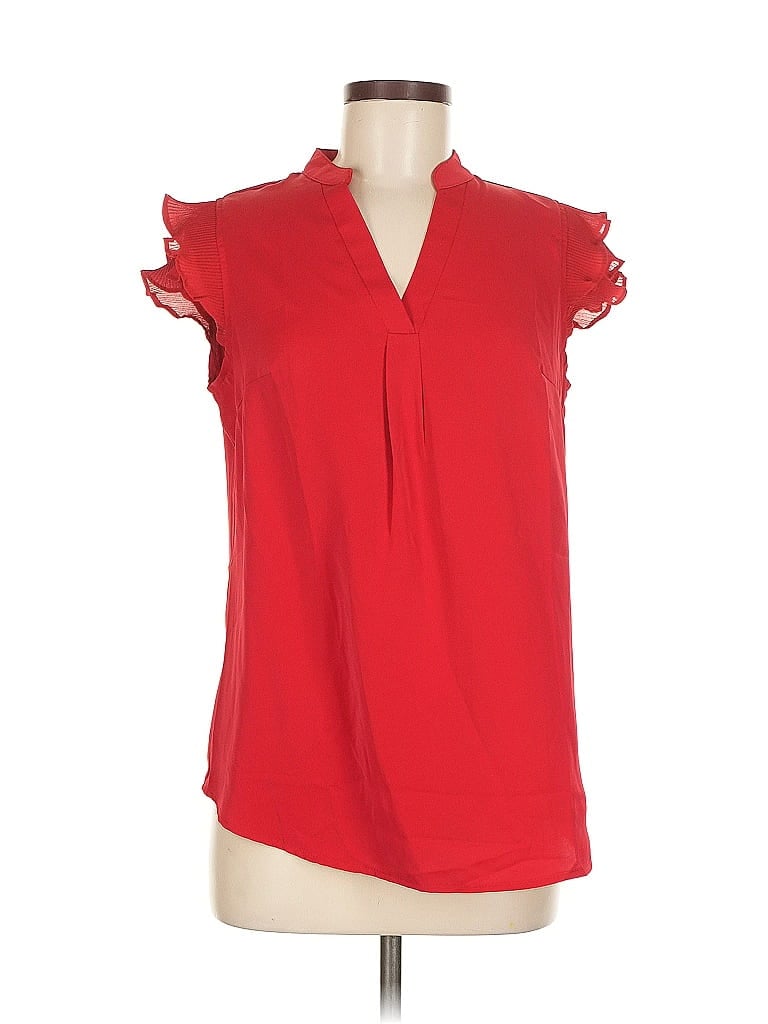 Pre-owned Assorted Brands Short Sleeve Blouse In Red