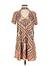 Blu Pepper Graphic Tan Casual Dress Size S - photo 1