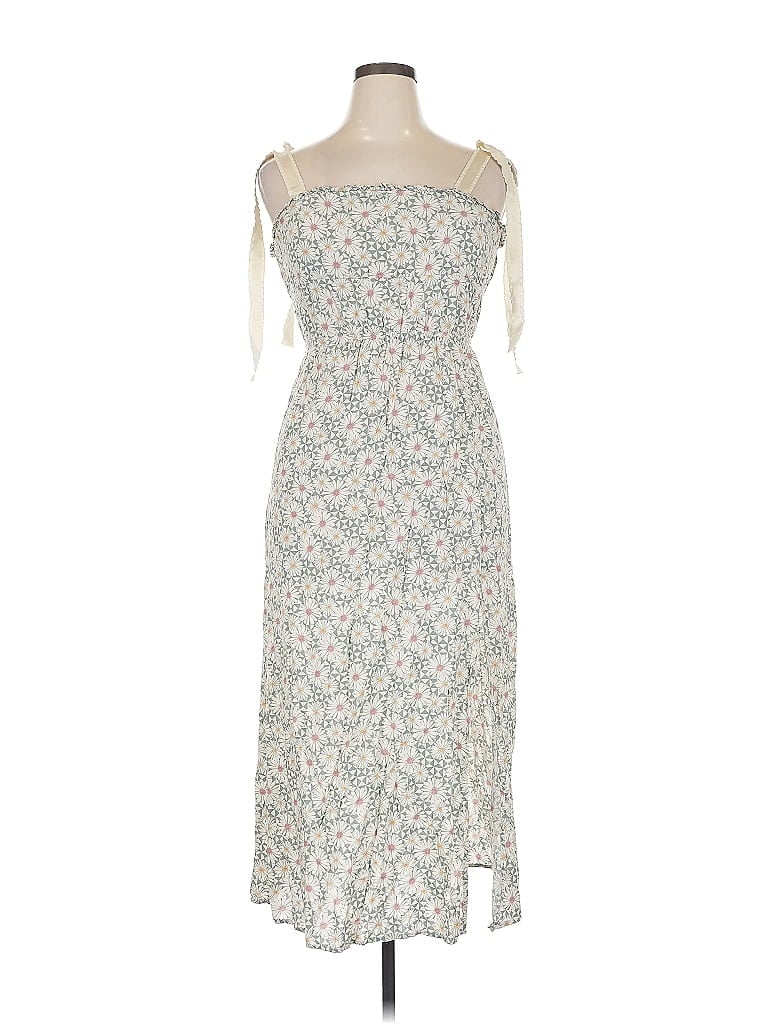 Pre-owned Lily Rose Casual Dress In White