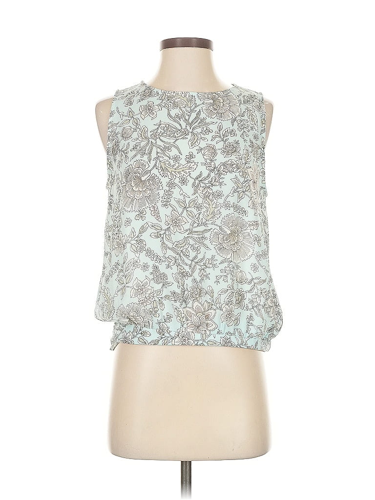 Pre-owned Ann Taylor Loft Outlet Sleeveless Blouse In Silver