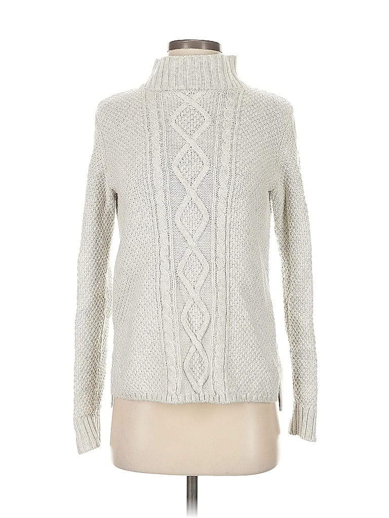Pre-owned Lucky Brand Turtleneck Sweater In White