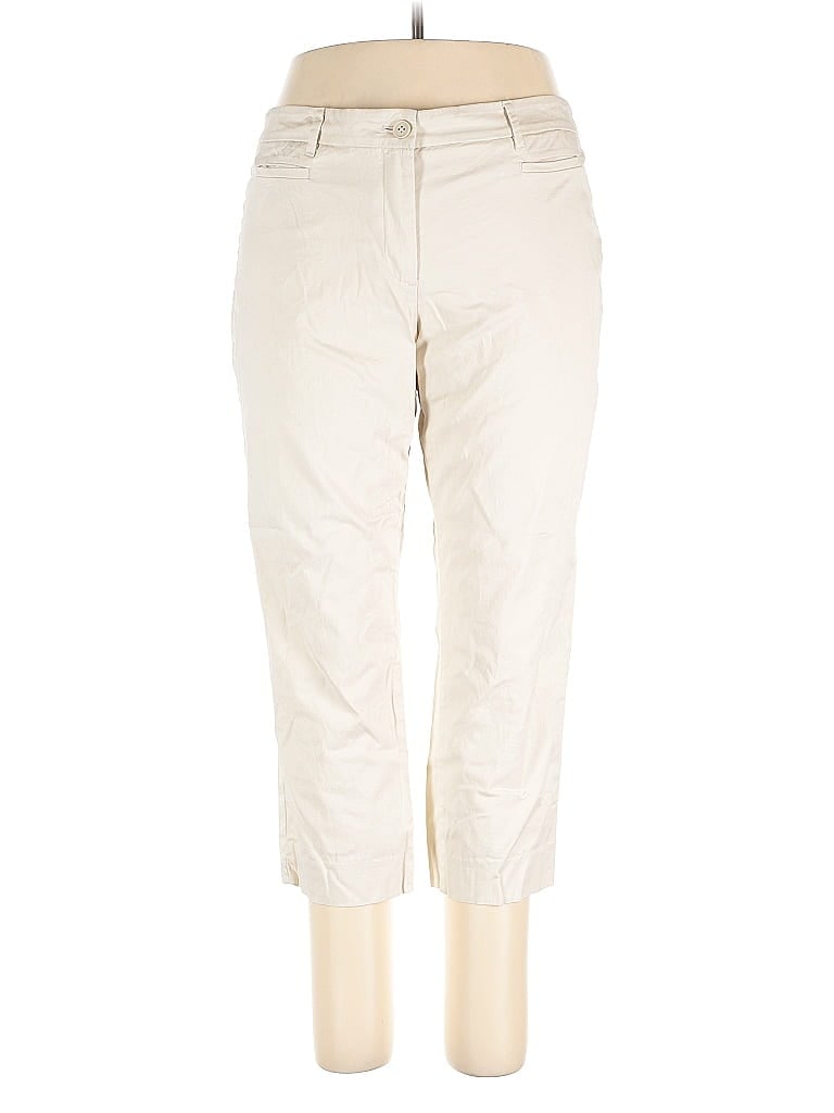 Pre-owned Talbots Outlet Khaki Pant In White