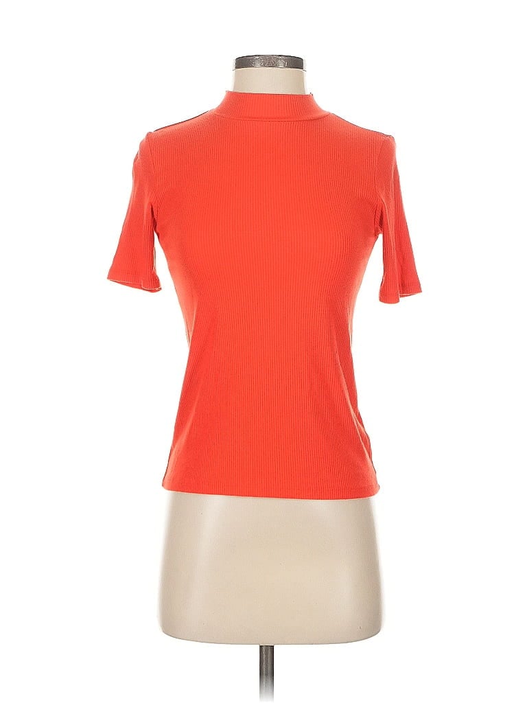 Pre-owned The Drop Short Sleeve Turtleneck In Orange