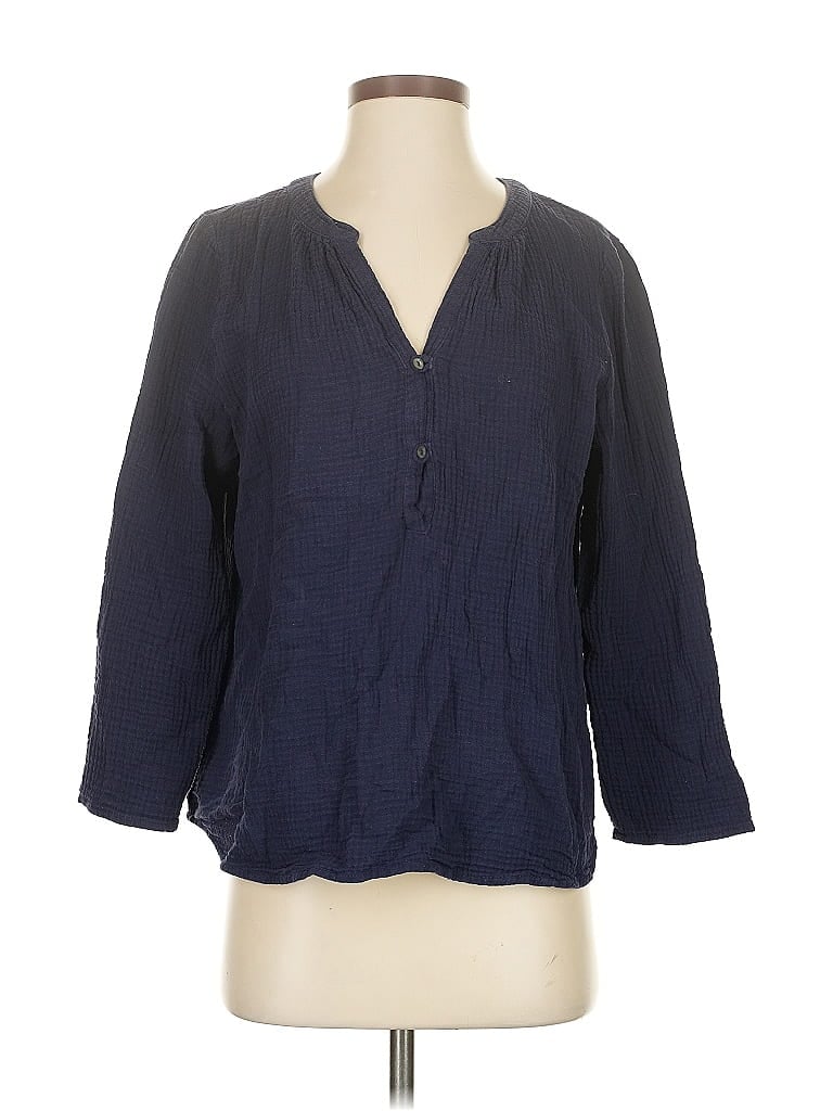 Pre-owned Magaschoni 3/4 Sleeve T-shirt In Blue