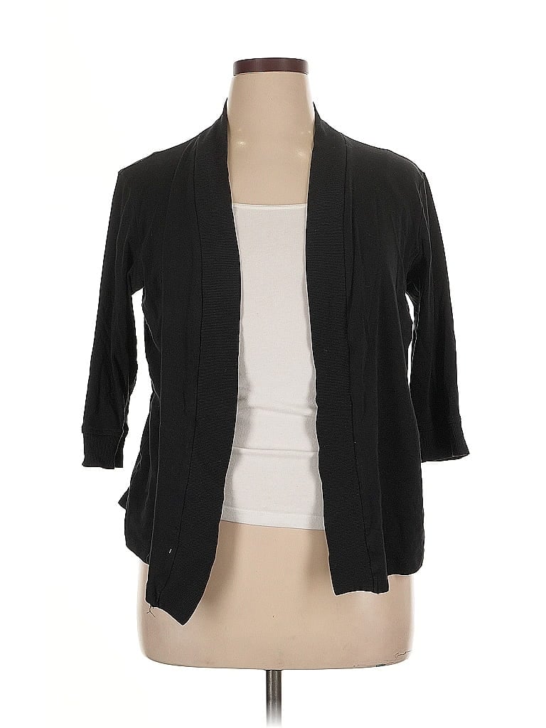 Pre-owned Jones New York Cardigan Sweater In Black