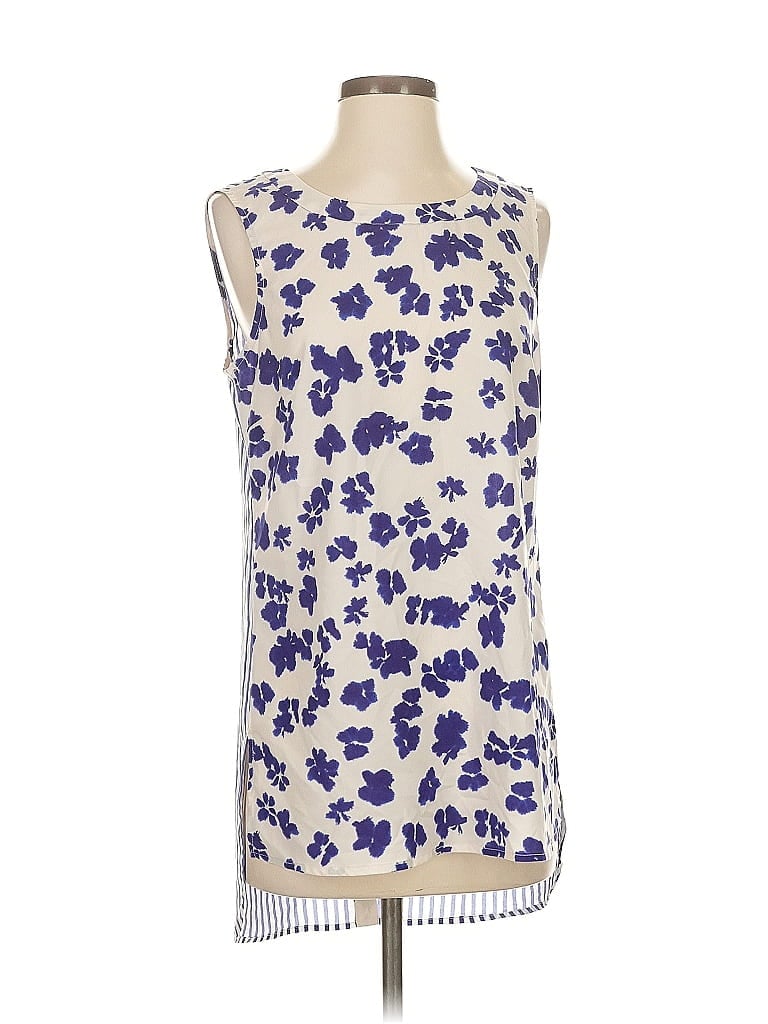 Pre-owned Cabi Sleeveless Top Ivory Boatneck Tops In White