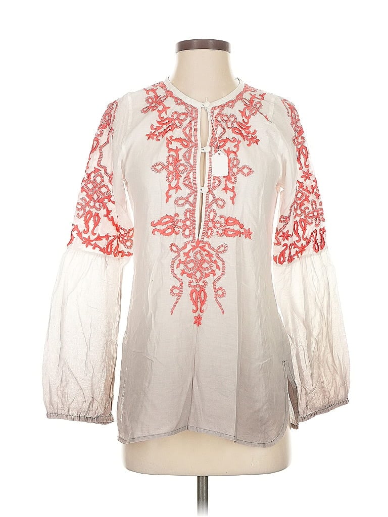 Pre-owned Rungolee 3/4 Sleeve Blouse In Gray