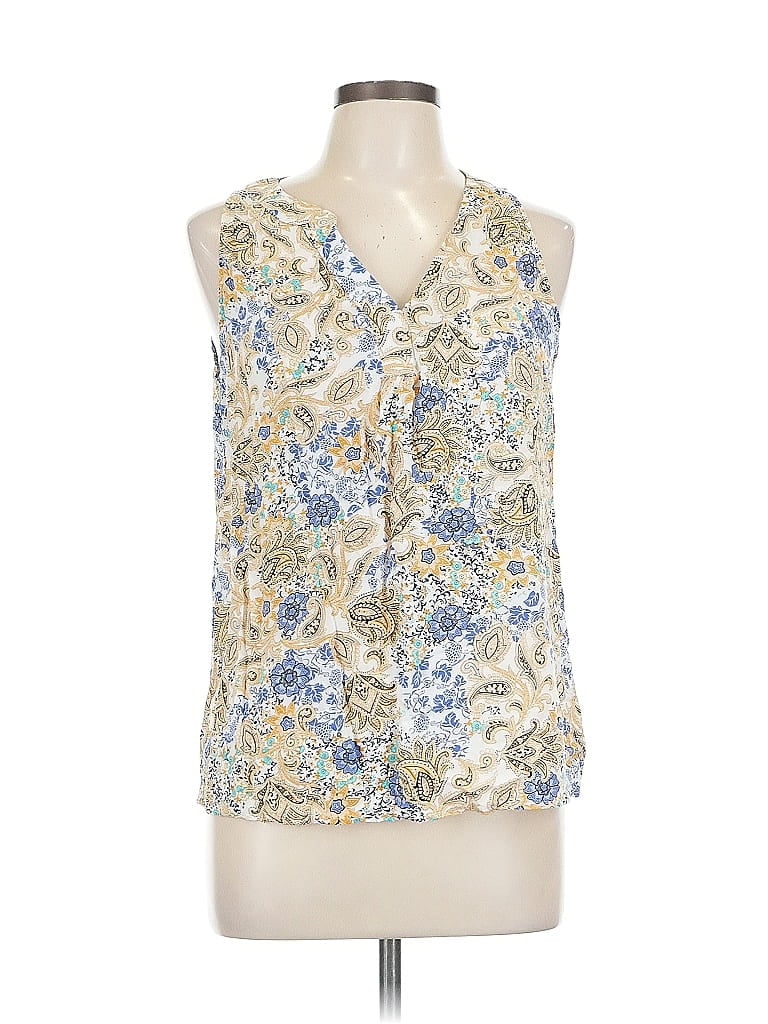 Pre-owned Rose & Thyme Sleeveless Blouse In Gold