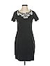 Talbots 100% Cotton Graphic Gray Black Casual Dress Size XS - photo 1
